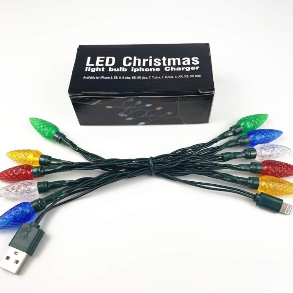 LED Christmas Light Phone Charger Cord (Set of 3)